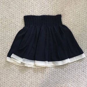 Navy and White Skirt